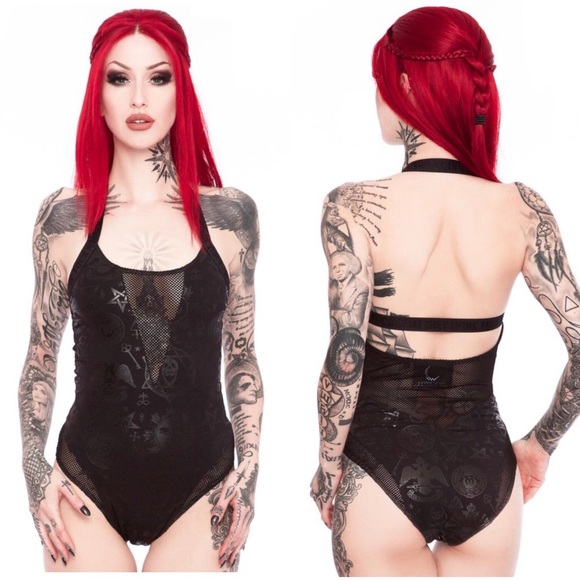 Killstar Tops - Killstar Morgana Workaholic Bodysuit